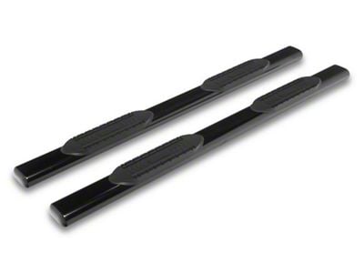 RedRock 6-Inch Oval Straight End Side Step Bars; Black (20-25 Sierra 2500 HD Crew Cab)