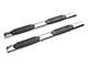 RedRock 6-Inch Oval Straight End Side Step Bars; Stainless Steel (20-24 Sierra 2500 HD Double Cab)