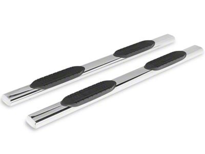 RedRock 6-Inch Oval Straight End Side Step Bars; Stainless Steel (20-24 Sierra 2500 HD Crew Cab)