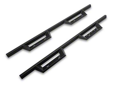 RedRock 4-Inch Drop TC1 Running Boards; Textured Black (07-19 Sierra 3500 HD Crew Cab)