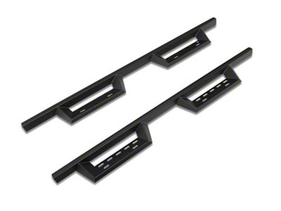 RedRock 4-Inch Drop TC1 Running Boards; Textured Black (07-19 Sierra 3500 HD Extended/Double Cab)