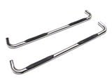 RedRock 4-Inch Oval Bent End Side Step Bars; Stainless Steel (20-25 Sierra 3500 HD Double Cab)