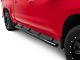 RedRock 4-Inch Oval Straight Side Step Bars; Black (19-24 Silverado 1500 Crew Cab)