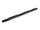 RedRock 5-Inch Oval Bent Wheel to Wheel Side Step Bars; Black (19-24 Silverado 1500 Double Cab)