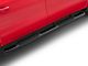 RedRock 6-Inch Oval Bent End Side Step Bars; Black (19-24 Silverado 1500 Crew Cab)