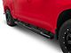 RedRock 6-Inch Oval Straight End Side Step Bars; Black (19-24 Silverado 1500 Crew Cab)