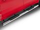 RedRock 6-Inch Oval Straight End Side Step Bars; Stainless Steel (19-24 Silverado 1500 Crew Cab)