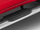 RedRock 6-Inch Oval Straight End Side Step Bars; Stainless Steel (19-24 Silverado 1500 Crew Cab)