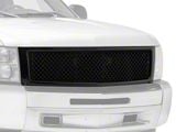 RedRock Mesh Upper Replacement Grille; Black (07-13 Silverado 1500)