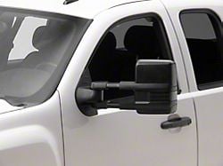 RedRock Powered Heated Manual Extendable Towing Mirrors with Smoked Turn Signals; Textured Black (07-13 Silverado 1500)