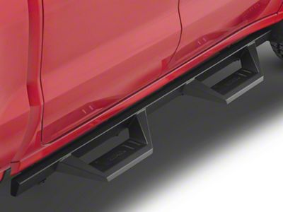 RedRock TC2 Drop Step Running Boards; Textured Black (19-25 Silverado 1500 Crew Cab)