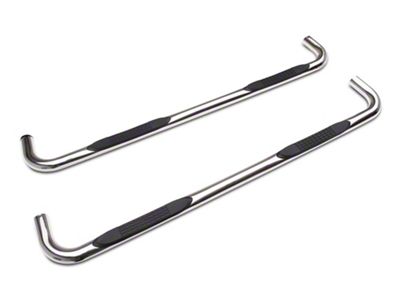 RedRock 4-Inch Oval Bent End Side Step Bars; Stainless Steel (20-25 Silverado 2500 HD Double Cab)