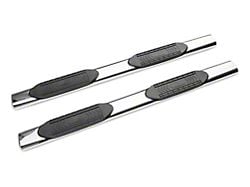 RedRock 6-Inch Oval Straight End Side Step Bars; Stainless Steel (20-25 Silverado 2500 HD Double Cab)