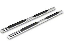 RedRock 4-Inch Oval Straight Side Step Bars; Stainless Steel (20-25 Silverado 3500 HD Double Cab)