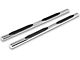 RedRock 4-Inch Oval Straight Side Step Bars; Stainless Steel (20-24 Silverado 3500 HD Double Cab)