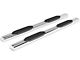 RedRock 6-Inch Oval Straight End Side Step Bars; Stainless Steel (20-24 Silverado 3500 HD Crew Cab)