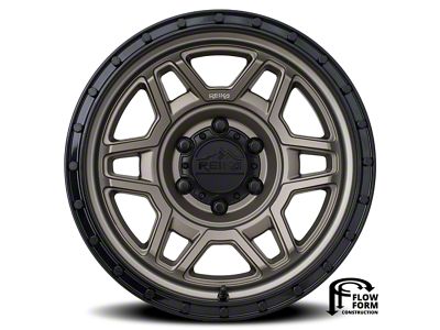 Reika R40 Trooper Satin Bronze with Satin Black Ring 6-Lug Wheel; 17x9; -12mm Offset (07-13 Silverado 1500)