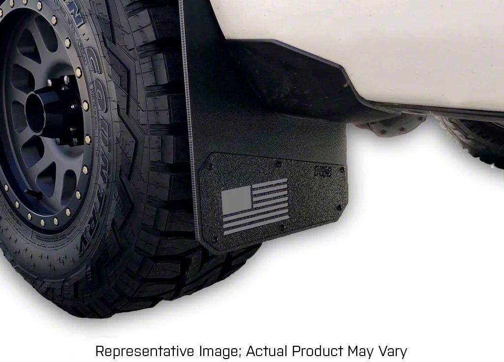 Rek Gen F250 Super Duty 10Inch Merica Mud Flaps with Rekmesh; Front