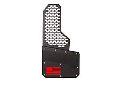 Rek Gen 6-Inch X-Merica Offset Mud Flaps; Front or Rear; Red (Universal; Some Adaptation May Be Required)