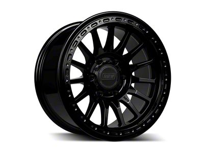 Relations Race Wheels RR7-H Flow Form Gloss Black 6-Lug Wheel; 17x8.5; -12mm Offset (14-18 Sierra 1500)