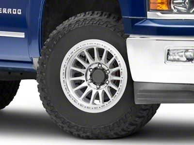 Relations Race Wheels RR7-H Flow Form Brushed Aluminum 6-Lug Wheel; 17x8.5; -12mm Offset (14-18 Silverado 1500)