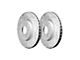 Series B130 Cross-Drilled and Slotted 10-Lug Rotors; Front Pair (15-16 4WD F-350 Super Duty w/ Wide Track Front Suspension)
