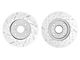 Series B130 Cross-Drilled and Slotted 8-Lug Rotors; Front Pair (11-16 Sierra 2500 HD)