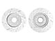 Series B130 Cross-Drilled and Slotted 8-Lug Rotors; Rear Pair (11-16 Sierra 3500 HD SRW)