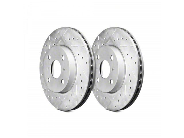 Series B130 Cross-Drilled and Slotted 8-Lug Rotors; Front Pair (20-24 Silverado 2500 HD)