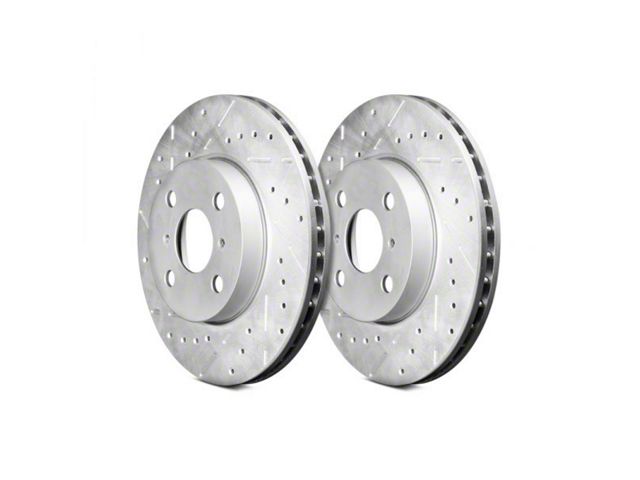 Series B130 Cross-Drilled and Slotted 8-Lug Rotors; Rear Pair (20-24 Silverado 2500 HD)