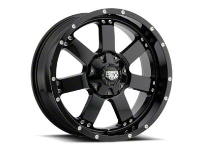 REV Wheels Off Road 885 Series Gloss Black 6-Lug Wheel; 17x9; -12mm Offset (2024 Ranger)