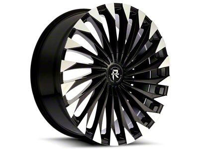 Revenge Luxury Wheels RL-106 Black Machined 6-Lug Wheel; 24x9; 25mm Offset (07-13 Sierra 1500)
