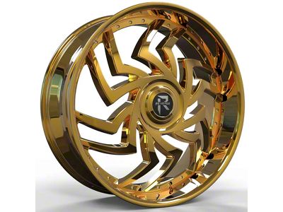 Revenge Luxury Wheels RL-107 Big Floater Gold 6-Lug Wheel; 24x9; 25mm Offset (07-13 Sierra 1500)
