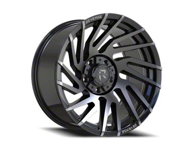 Revenge Off-Road Wheels RV-207 Gloss Black and Machined Titanium Double Dark Tint 6-Lug Wheel; 24x10; -19mm Offset (07-13 Sierra 1500)