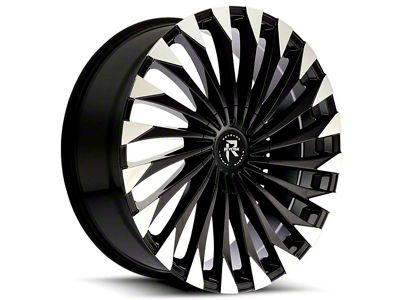 Revenge Luxury Wheels RL-106 Black Machined 6-Lug Wheel; 26x10; 25mm Offset (14-18 Sierra 1500)