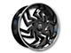 Revenge Luxury Wheels RL-107 Big Floater Black Machined Chrome SSL 6-Lug Wheel; 24x9; 25mm Offset (15-20 Tahoe)