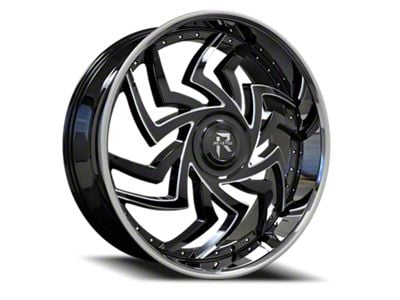 Revenge Luxury Wheels RL-107 Big Floater Black Machined Chrome SSL 6-Lug Wheel; 26x9.5; 25mm Offset (2024 Ranger)