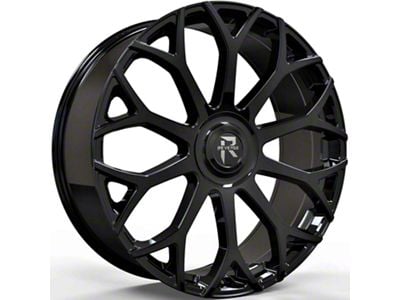 Revenge Luxury Wheels RL-105 Big Floater Gloss Black 6-Lug Wheel; 26x9.5; 25mm Offset (07-13 Silverado 1500)