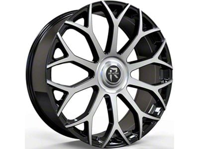 Revenge Luxury Wheels RL-105 Big Floater Black Machined 6-Lug Wheel; 24x9; 25mm Offset (07-14 Tahoe)