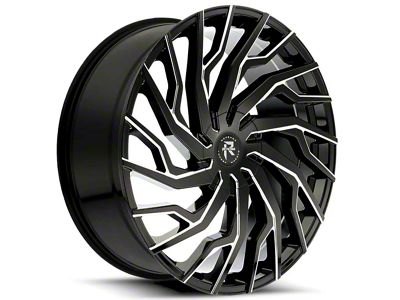 Revenge Luxury Wheels RL-101 Black Milled Windows 6-Lug Wheel; 24x9; 25mm Offset (09-14 F-150)