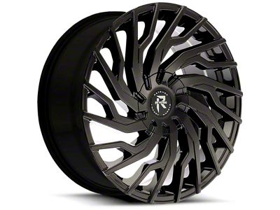 Revenge Luxury Wheels RL-101 Gloss Black 6-Lug Wheel; 26x10; 25mm Offset (14-18 Silverado 1500)