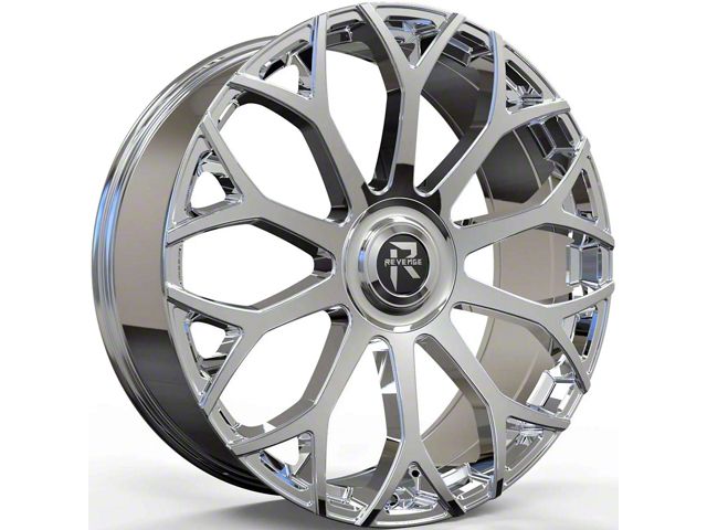 Revenge Luxury Wheels RL-105 Big Floater Chrome 6-Lug Wheel; 24x9; 25mm Offset (19-24 Sierra 1500)