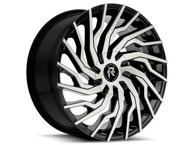 Revenge Luxury Wheels RL-101 Black Machined 6-Lug Wheel; 26x10; 25mm Offset (19-24 Silverado 1500)