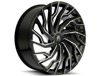 Revenge Luxury Wheels RL-101 Black Milled Windows 6-Lug Wheel; 24x9; 25mm Offset (19-25 Silverado 1500)