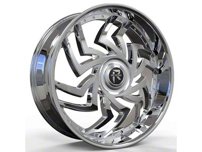 Revenge Luxury Wheels RL-107 Big Floater Chrome 6-Lug Wheel; 24x9; 25mm Offset (21-24 Tahoe)
