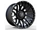 Revenge Off-Road Wheels RV-201 Satin Black with Dots 6-Lug Wheel; 20x10; -19mm Offset (2024 Ranger)