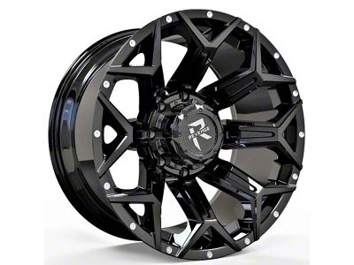 Revenge Off-Road Wheels RV-202 Gloss Black with Dots 6-Lug Wheel; 20x9; 0mm Offset (2024 Ranger)