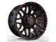 Revenge Off-Road Wheels RV-201 Black and Red Milled 5-Lug Wheel; 20x10; -19mm Offset (94-01 RAM 1500)