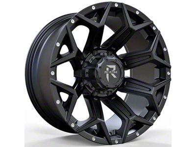 Revenge Off-Road Wheels RV-202 Satin Black with Dots 5-Lug Wheel; 20x10; -19mm Offset (94-01 RAM 1500)