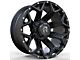 Revenge Off-Road Wheels RV-202 Satin Black with Dots 5-Lug Wheel; 20x10; -19mm Offset (94-01 RAM 1500)